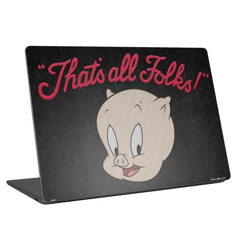 Looney Tunes Porky Pig Thats All Folks Universal Laptop 15in (12.2 x 8.8in) Skin