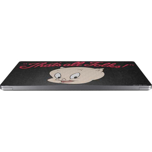 Looney Tunes Porky Pig Thats All Folks Universal Laptop 16in (13 x 9.4in) Skin