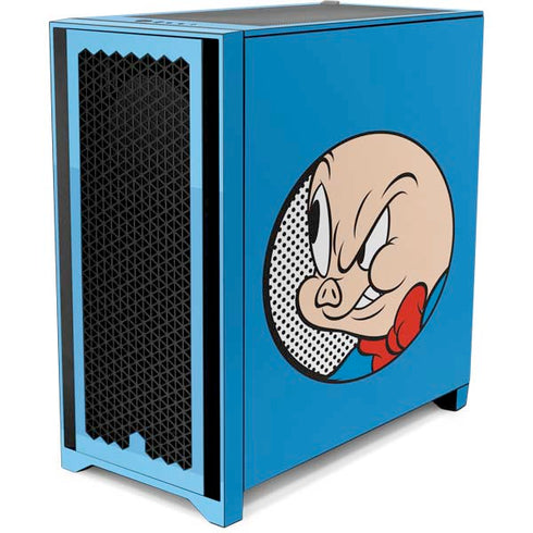 Looney Tunes Porky Pig Two Circles Corsair 4000D Tempered Glass Mid-Tower ATX Case Skin
