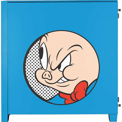 Looney Tunes Porky Pig Two Circles Corsair 4000D Tempered Glass Mid-Tower ATX Case Skin