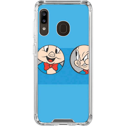 Looney Tunes Porky Pig Two Circles Galaxy A30 Clear Case