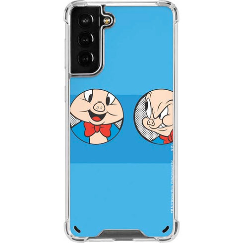 Looney Tunes Porky Pig Two Circles Galaxy S21 Plus 5G Clear Case