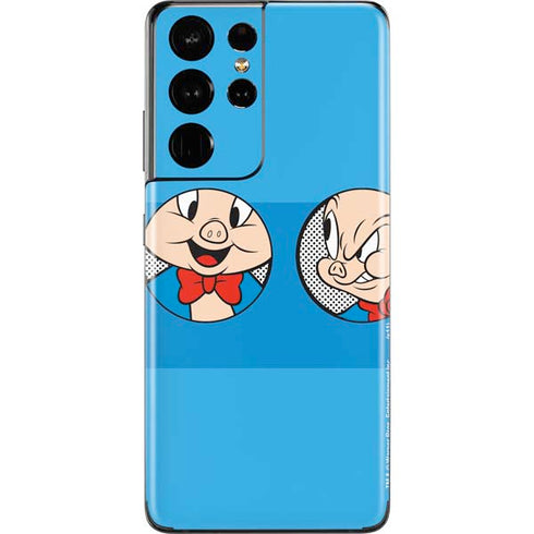 Looney Tunes Porky Pig Two Circles Galaxy S21 Ultra 5G Skin
