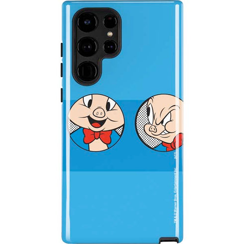 Looney Tunes Porky Pig Two Circles Galaxy S22 Ultra Pro Case