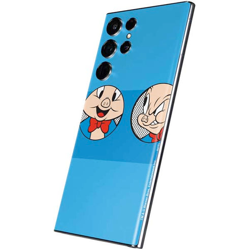 Looney Tunes Porky Pig Two Circles Galaxy S22 Ultra Skin