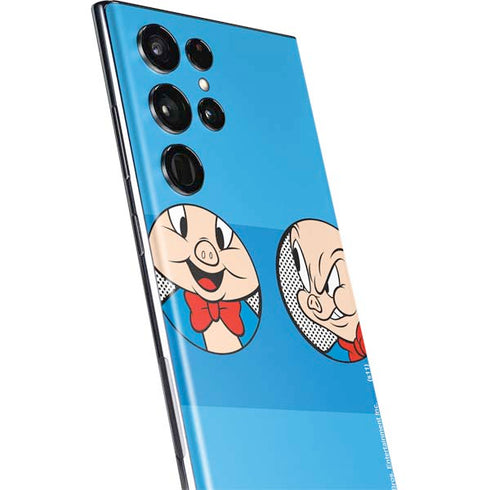 Looney Tunes Porky Pig Two Circles Galaxy S22 Ultra Skin
