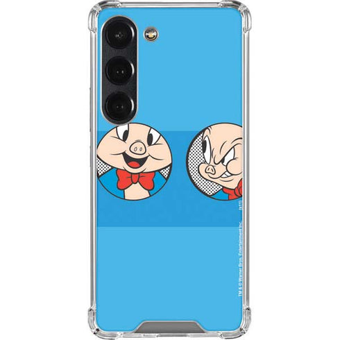 Looney Tunes Porky Pig Two Circles Galaxy S23 Clear Case