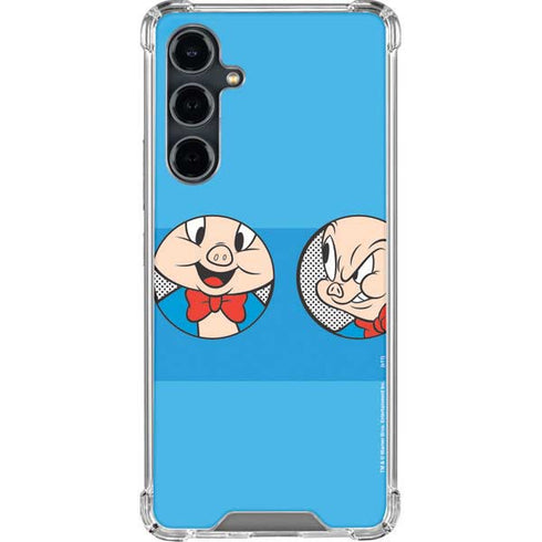 Looney Tunes Porky Pig Two Circles Galaxy S23 FE Clear Case