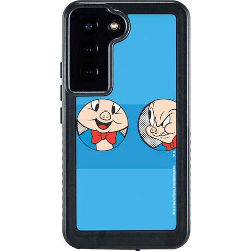 Looney Tunes Porky Pig Two Circles Galaxy S23 Waterproof Case