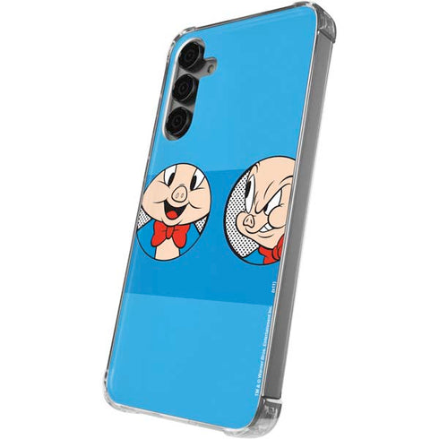Looney Tunes Porky Pig Two Circles Galaxy S24 Plus Clear Case