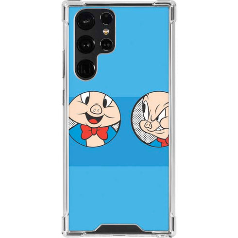 Looney Tunes Porky Pig Two Circles Galaxy S24 Ultra Clear Case