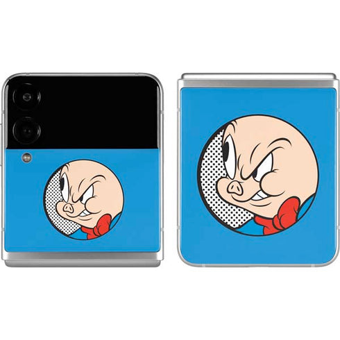 Looney Tunes Porky Pig Two Circles Galaxy Z Flip4 5G Skin