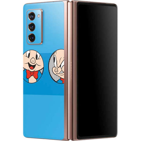 Looney Tunes Porky Pig Two Circles Galaxy Z Fold2 5G Skin
