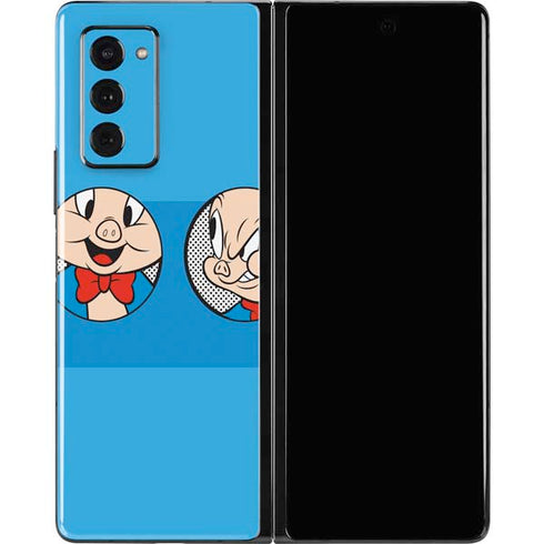 Looney Tunes Porky Pig Two Circles Galaxy Z Fold2 5G Skin