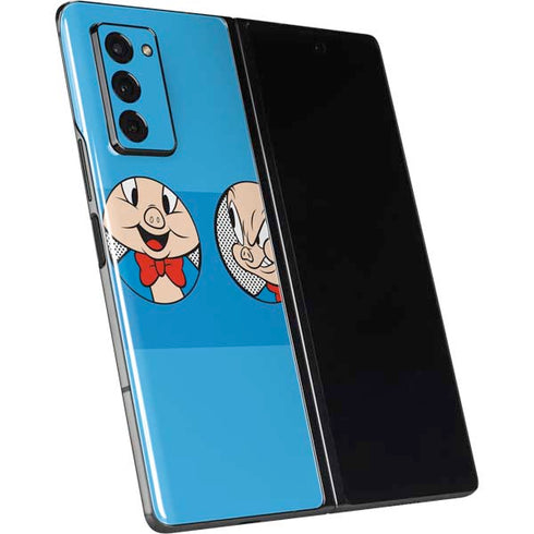 Looney Tunes Porky Pig Two Circles Galaxy Z Fold2 5G Skin