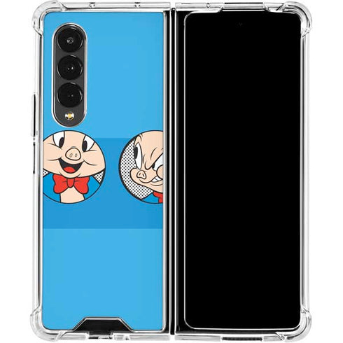 Looney Tunes Porky Pig Two Circles Galaxy Z Fold4 5G Clear Case