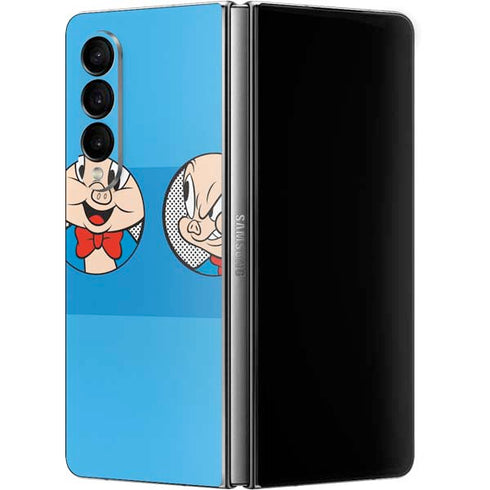 Looney Tunes Porky Pig Two Circles Galaxy Z Fold4 5G Skin