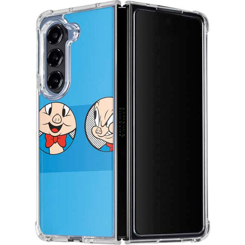 Looney Tunes Porky Pig Two Circles Galaxy Z Fold5 5G Clear Case