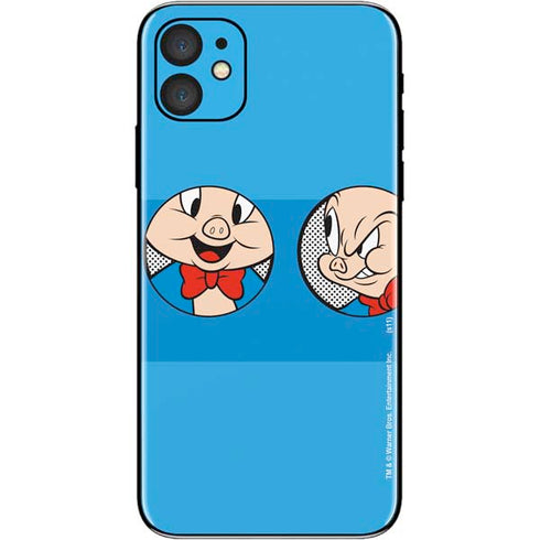 Looney Tunes Porky Pig Two Circles iPhone 11 Skin