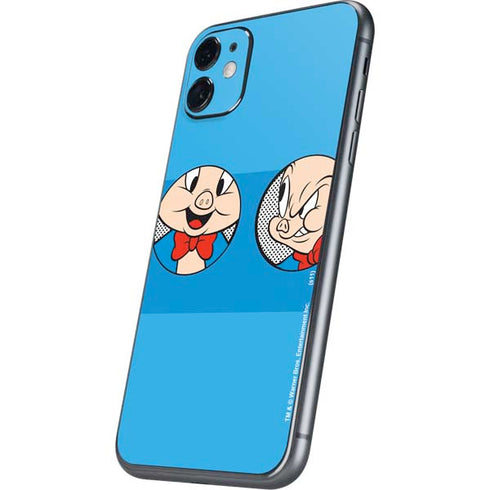 Looney Tunes Porky Pig Two Circles iPhone 11 Skin