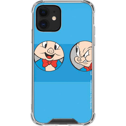 Looney Tunes Porky Pig Two Circles iPhone 12 Mini Clear Case