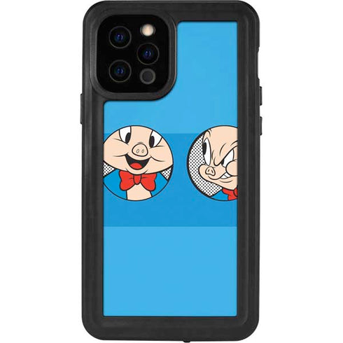 Looney Tunes Porky Pig Two Circles iPhone 12 Pro Waterproof Case
