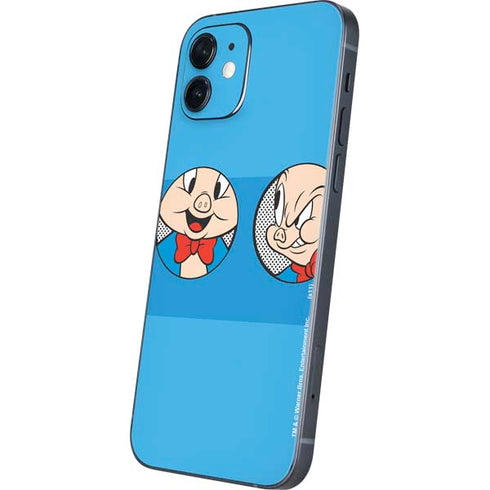 Looney Tunes Porky Pig Two Circles iPhone 12 Skin