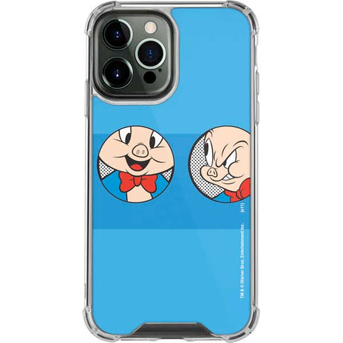 Looney Tunes Porky Pig Two Circles iPhone 13 Pro Max Clear Case