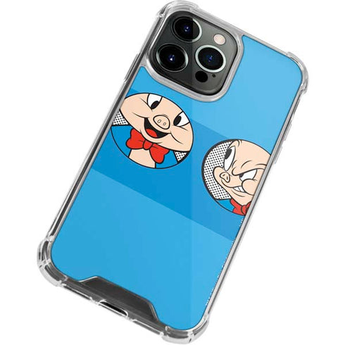 Looney Tunes Porky Pig Two Circles iPhone 13 Pro Max Clear Case