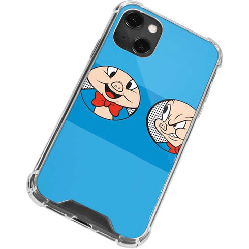 Looney Tunes Porky Pig Two Circles iPhone 14 Plus Clear Case