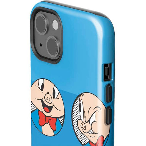 Looney Tunes Porky Pig Two Circles iPhone 15 Impact Case