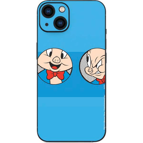 Looney Tunes Porky Pig Two Circles iPhone 15 Plus Skin