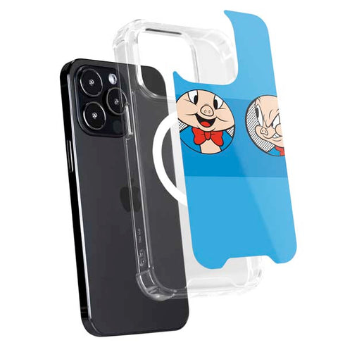 Looney Tunes Porky Pig Two Circles iPhone 15 Pro Max MagSafe Case