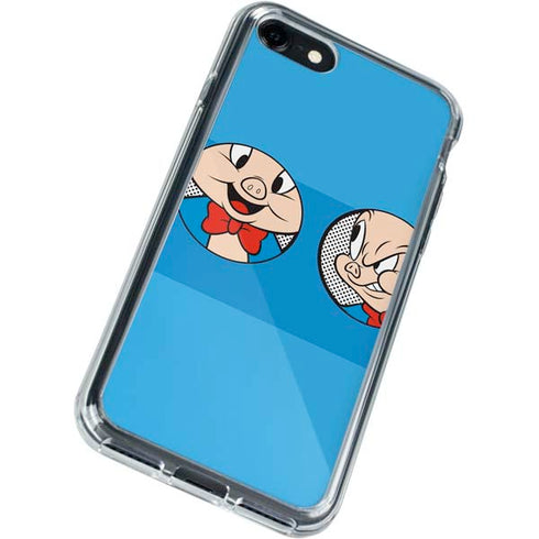 Looney Tunes Porky Pig Two Circles iPhone SE (2nd & 3rd Gen) Clear Case
