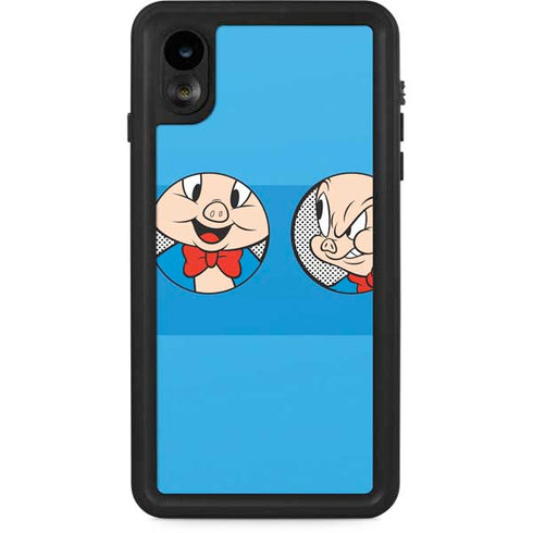 Looney Tunes Porky Pig Two Circles iPhone XR Waterproof Case