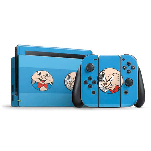 Looney Tunes Porky Pig Two Circles Nintendo Switch Bundle Skin