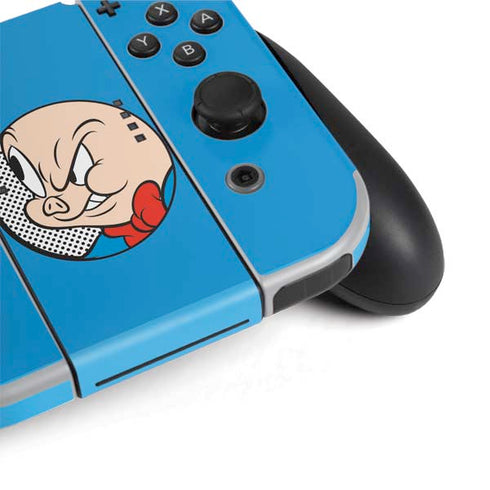 Looney Tunes Porky Pig Two Circles Nintendo Switch OLED (2021) Skin
