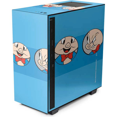 Looney Tunes Porky Pig Two Circles NZXT H510 Compact ATX Mid-Tower Case Skin