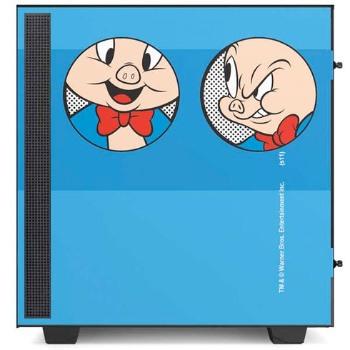 Looney Tunes Porky Pig Two Circles NZXT H510 Compact ATX Mid-Tower Case Skin