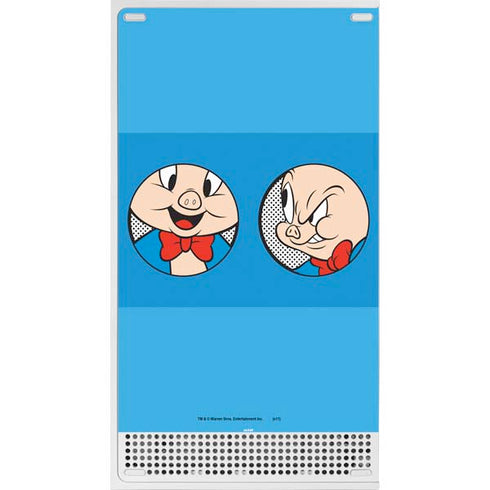Looney Tunes Porky Pig Two Circles Xbox Series S Console Skin