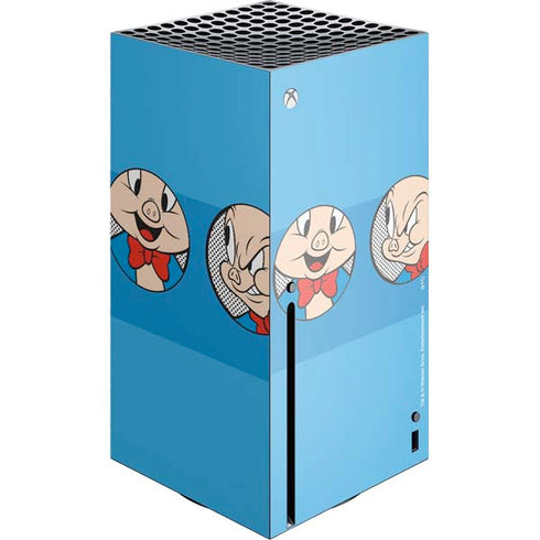 Looney Tunes Porky Pig Two Circles Xbox Series X Console Skin