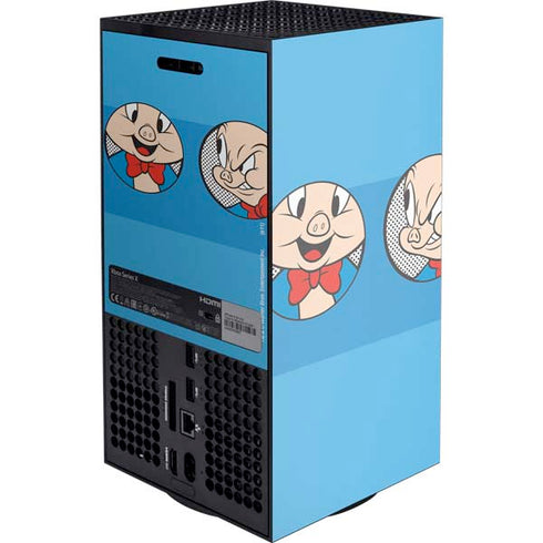 Looney Tunes Porky Pig Two Circles Xbox Series X Console Skin
