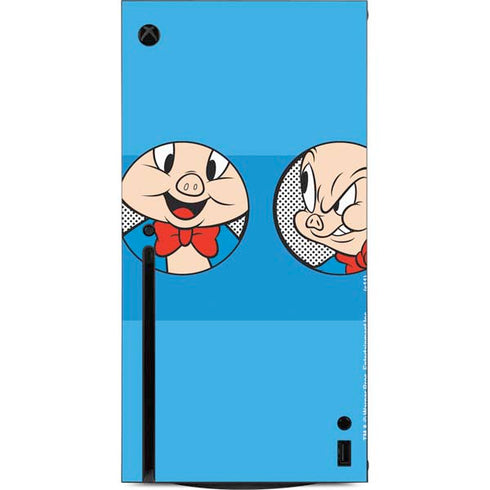 Looney Tunes Porky Pig Two Circles Xbox Series X Console Skin