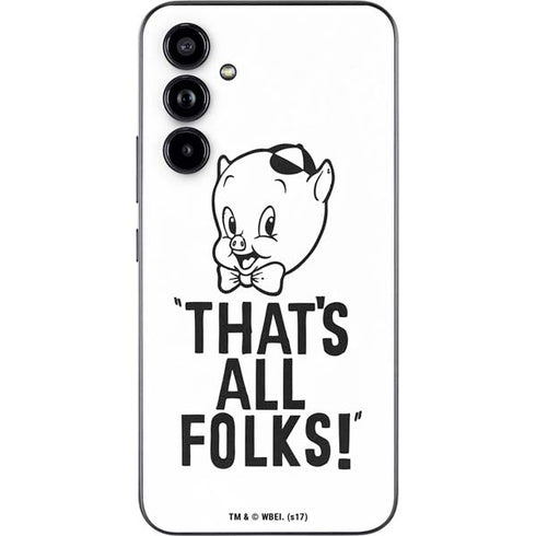Looney Tunes Porky Thats All Folks Grid Galaxy A54 5G Skin