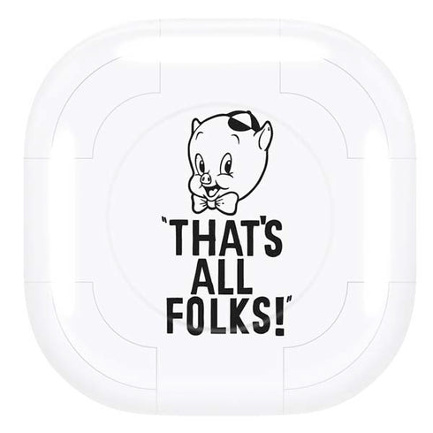 Looney Tunes Porky Thats All Folks Grid Galaxy Buds Pro Skin
