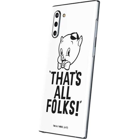 Looney Tunes Porky Thats All Folks Grid Galaxy Note 10 Skin
