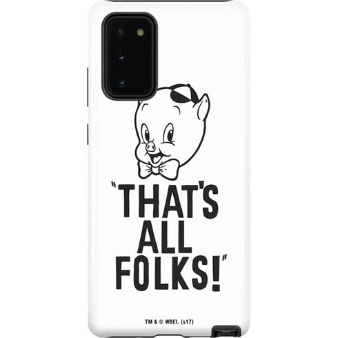 Looney Tunes Porky Thats All Folks Grid Galaxy Note20 5G Pro Case