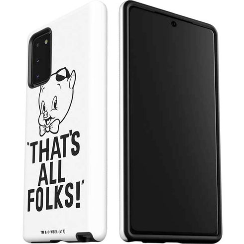 Looney Tunes Porky Thats All Folks Grid Galaxy Note20 5G Pro Case