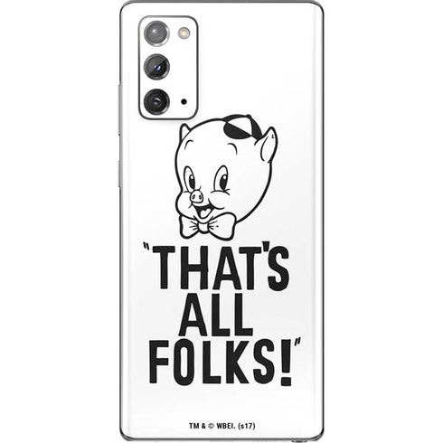 Looney Tunes Porky Thats All Folks Grid Galaxy Note20 5G Skin