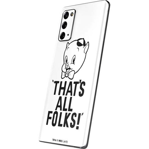Looney Tunes Porky Thats All Folks Grid Galaxy Note20 5G Skin